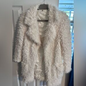 Elegant Cream Teddy Jacket for Women